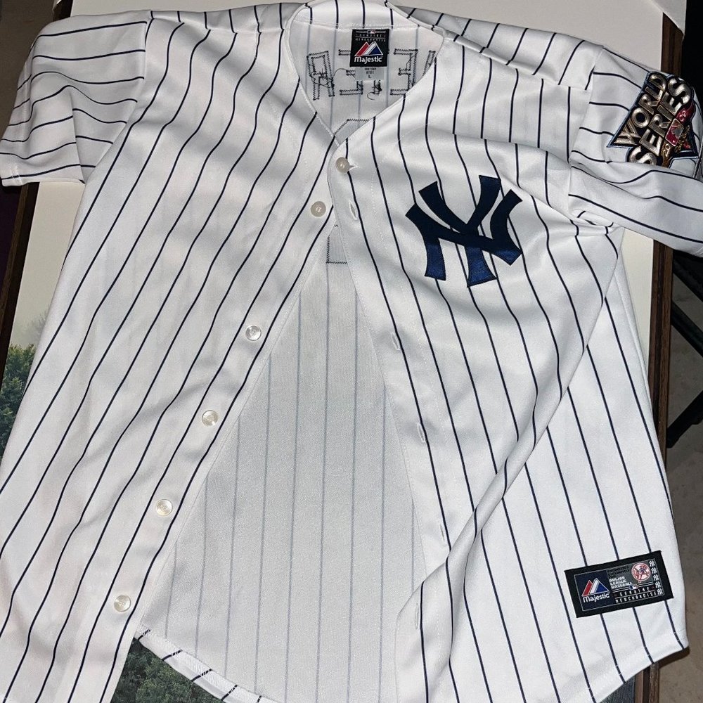 Vintage New York Yankees Derek Jeter Jersey 2009 World Series Champs YOUTH Large